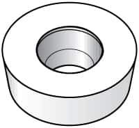 Kennametal - RCGW215 Grade KC730 Carbide Turning Insert - TiN Finish, Round, 1/4" Inscr Circle, 3/32" Thick - USA Tool & Supply