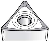 Kennametal - TCGT32.52 HP Grade KC5025 Carbide Turning Insert - TiAlN Finish, 60° Triangle, 3/8" Inscr Circle, 5/32" Thick, 1/32" Corner Radius - USA Tool & Supply