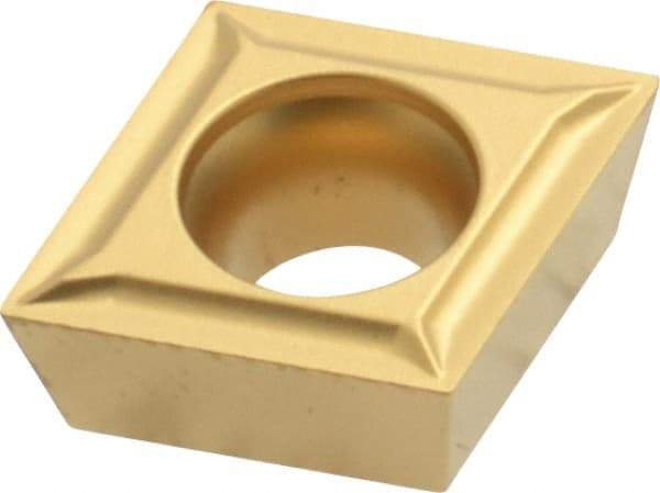 Kennametal - CPMT32.50.5 LF Grade KC850 Carbide Turning Insert - TiC/TiCN/TiN Finish, 80° Diamond, 3/8" Inscr Circle, 5/32" Thick, 0.0079" Corner Radius - USA Tool & Supply