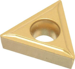 Kennametal - TCMT32.51 LF Grade KC850 Carbide Turning Insert - TiC/TiCN/TiN Finish, 60° Triangle, 3/8" Inscr Circle, 5/32" Thick, 1/64" Corner Radius - USA Tool & Supply