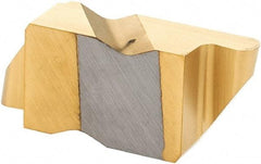 Kennametal - 4062NR Grade KC730, 3.18mm Cutting Width Carbide Grooving Insert - 3.81mm Max Depth of Cut, Right Hand, 1.59mm Corner Radius, TiN Finish - USA Tool & Supply