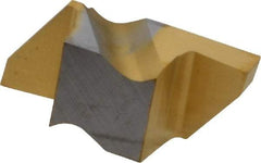 Kennametal - 2062NG Grade KC730, 1.58mm Cutting Width Carbide Grooving Insert - 2.79mm Max Depth of Cut, Right Hand, 0.19mm Corner Radius, TiN Finish - USA Tool & Supply