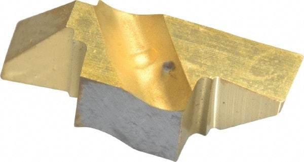 Kennametal - 2094NG Grade KC730, 2.39mm Cutting Width Carbide Grooving Insert - 2.79mm Max Depth of Cut, Right Hand, 0.19mm Corner Radius, TiN Finish - USA Tool & Supply