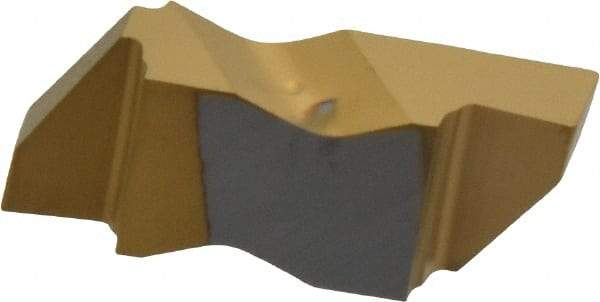 Kennametal - 3142NG Grade KC730, 3.61mm Cutting Width Carbide Grooving Insert - 3.81mm Max Depth of Cut, Right Hand, 0.32mm Corner Radius, TiN Finish - USA Tool & Supply