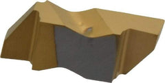 Kennametal - 3142NG Grade KC730, 3.61mm Cutting Width Carbide Grooving Insert - 3.81mm Max Depth of Cut, Right Hand, 0.32mm Corner Radius, TiN Finish - USA Tool & Supply