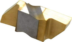 Kennametal - 4189NG Grade KC730, 4.8mm Cutting Width Carbide Grooving Insert - 6.35mm Max Depth of Cut, Right Hand, 0.57mm Corner Radius, TiN Finish - USA Tool & Supply