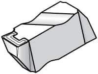 Kennametal - 4250NF K Grade KC850, 6.35mm Cutting Width Carbide Grooving Insert - 6.35mm Max Depth of Cut, Left Hand, 0.57mm Corner Radius, TiC/TiCN/TiN Finish - USA Tool & Supply