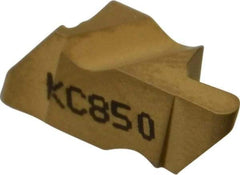 Kennametal - 2031NR Grade KC850, 1.58mm Cutting Width Carbide Grooving Insert - 2.79mm Max Depth of Cut, Left Hand, 0.79mm Corner Radius, TiC/TiCN/TiN Finish - USA Tool & Supply
