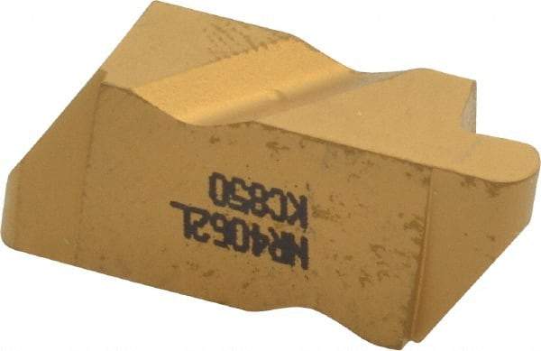 Kennametal - 4062NR Grade KC850, 3.18mm Cutting Width Carbide Grooving Insert - 3.81mm Max Depth of Cut, Left Hand, 1.59mm Corner Radius, TiC/TiCN/TiN Finish - USA Tool & Supply