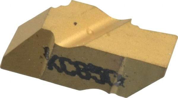 Kennametal - 2125NG Grade KC850, 3.18mm Cutting Width Carbide Grooving Insert - 2.79mm Max Depth of Cut, Left Hand, 0.19mm Corner Radius, TiC/TiCN/TiN Finish - USA Tool & Supply