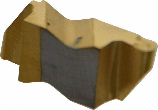 Kennametal - 3047NR K Grade KC730, 2.39mm Cutting Width Carbide Grooving Insert - 3.81mm Max Depth of Cut, Right Hand, 1.19mm Corner Radius, TiN Finish - USA Tool & Supply