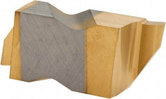 Kennametal - 3031NRP Grade KC730, 1.58mm Cutting Width Carbide Grooving Insert - 2.39mm Max Depth of Cut, Right Hand, 0.79mm Corner Radius, TiN Finish - USA Tool & Supply