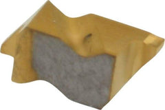 Kennametal - 2M140NG K Grade KC730, 1.4mm Cutting Width Carbide Grooving Insert - 1.27mm Max Depth of Cut, Right Hand, 0.09mm Corner Radius, TiN Finish - USA Tool & Supply