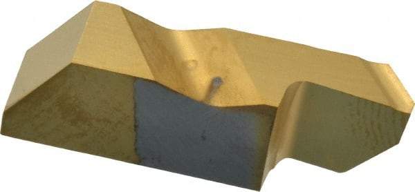 Kennametal - 3001NP K Grade KC730, 3.15mm Cutting Width Carbide Grooving Insert - 6.35mm Max Depth of Cut, Right Hand, 0.25mm Corner Radius, TiN Finish - USA Tool & Supply