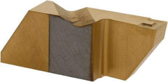 Kennametal - 4189NGD K Grade KC730, 4.8mm Cutting Width Carbide Grooving Insert - 9.53mm Max Depth of Cut, Right Hand, 0.57mm Corner Radius, TiN Finish - USA Tool & Supply