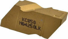 Kennametal - 4250NG K Grade KC850, 6.35mm Cutting Width Carbide Grooving Insert - 6.35mm Max Depth of Cut, Left Hand, 0.57mm Corner Radius, TiC/TiCN/TiN Finish - USA Tool & Supply