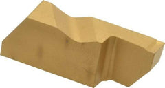 Kennametal - 3125NGD K Grade KC850, 3.18mm Cutting Width Carbide Grooving Insert - 6.35mm Max Depth of Cut, Right Hand, 0.19mm Corner Radius, TiC/TiCN/TiN Finish - USA Tool & Supply