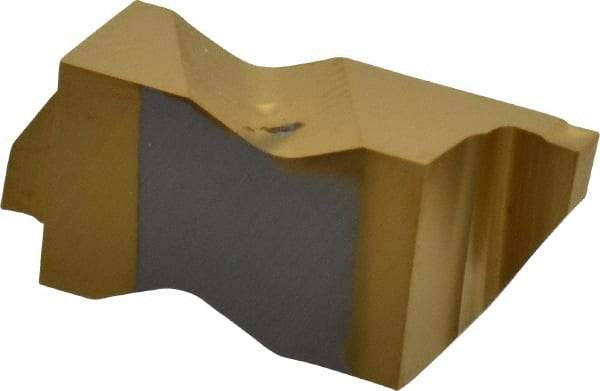 Kennametal - 3M150NG K Grade KC730, 1.5mm Cutting Width Carbide Grooving Insert - 2.39mm Max Depth of Cut, Right Hand, 0.19mm Corner Radius, TiN Finish - USA Tool & Supply