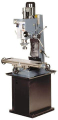 Enco - 1 Phase, 20" Swing, Geared Head Mill Drill Combination - 31-1/2" Table Length x 9-1/2" Table Width, 22" Longitudinal Travel, 7-1/2" Cross Travel, 6 Spindle Speeds, 2 hp, 220 Volts - USA Tool & Supply