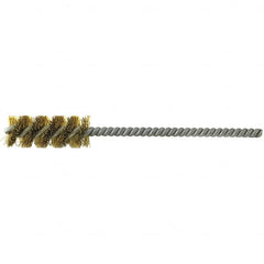 Brush Research Mfg. - 1-1/2" Diam Helical Brass Tube Brush - USA Tool & Supply