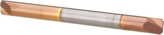 Accupro - 0.01" Radius, 1/8" Mill Diam, 2 Flute Solid Carbide Corner Rounding End Mill - Double End, TiCN Finish, 1-1/2" OAL, 1/8" Shank Diam - USA Tool & Supply