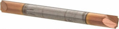 Accupro - 0.015" Radius, 1/8" Mill Diam, 2 Flute Solid Carbide Corner Rounding End Mill - Double End, TiCN Finish, 1-1/2" OAL, 1/8" Shank Diam - USA Tool & Supply