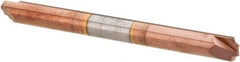 Accupro - 0.025" Radius, 1/8" Mill Diam, 2 Flute Solid Carbide Corner Rounding End Mill - Double End, TiCN Finish, 1-1/2" OAL, 1/8" Shank Diam - USA Tool & Supply