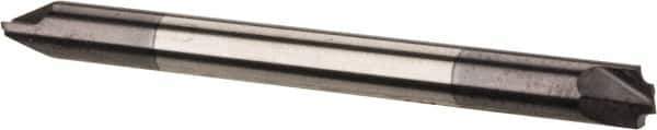 Accupro - 0.025" Radius, 1/8" Mill Diam, 2 Flute Solid Carbide Corner Rounding End Mill - Double End, AlTiN Finish, 1-1/2" OAL, 1/8" Shank Diam - USA Tool & Supply