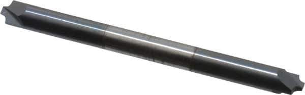 Accupro - 0.035" Radius, 1/8" Mill Diam, 2 Flute Solid Carbide Corner Rounding End Mill - Double End, AlTiN Finish, 1-1/2" OAL, 1/8" Shank Diam - USA Tool & Supply