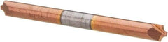 Accupro - 0.04" Radius, 1/8" Mill Diam, 2 Flute Solid Carbide Corner Rounding End Mill - Double End, TiCN Finish, 1-1/2" OAL, 1/8" Shank Diam - USA Tool & Supply