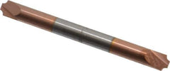 Accupro - 0.046" Radius, 3/16" Mill Diam, 2 Flute Solid Carbide Corner Rounding End Mill - Double End, TiCN Finish, 2" OAL, 3/16" Shank Diam - USA Tool & Supply