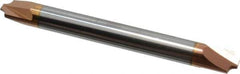 Accupro - 0.072" Radius, 1/4" Mill Diam, 2 Flute Solid Carbide Corner Rounding End Mill - Double End, TiCN Finish, 2-1/2" OAL, 1/4" Shank Diam - USA Tool & Supply