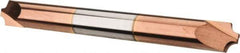 Accupro - 0.078" Radius, 1/4" Mill Diam, 2 Flute Solid Carbide Corner Rounding End Mill - Double End, TiCN Finish, 2-1/2" OAL, 1/4" Shank Diam - USA Tool & Supply