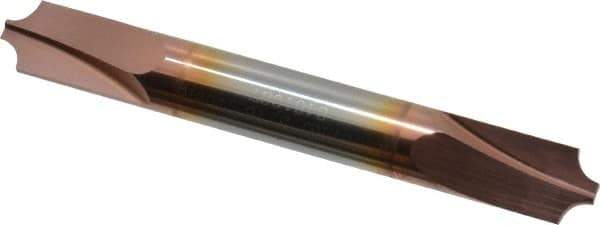 Accupro - 0.109" Radius, 5/16" Mill Diam, 2 Flute Solid Carbide Corner Rounding End Mill - Double End, TiCN Finish, 2-1/2" OAL, 5/16" Shank Diam - USA Tool & Supply