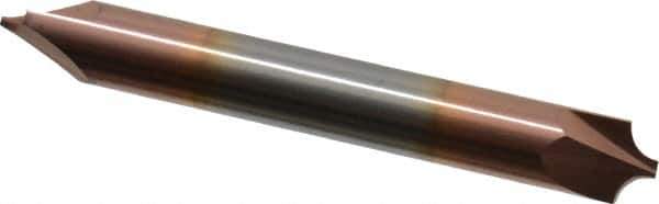 Accupro - 0.118" Radius, 5/16" Mill Diam, 2 Flute Solid Carbide Corner Rounding End Mill - Double End, TiCN Finish, 2-1/2" OAL, 5/16" Shank Diam - USA Tool & Supply