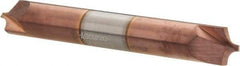 Accupro - 1/8" Radius, 5/16" Mill Diam, 2 Flute Solid Carbide Corner Rounding End Mill - Double End, TiCN Finish, 2-1/2" OAL, 5/16" Shank Diam - USA Tool & Supply