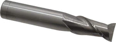 Accupro - 1/2", 2 Flute, Single End, Solid Carbide, 0.01" Corner Radius End Mill - 3" OAL, 40° Helix, Right Hand Flute, 1" LOC, Right Hand Cut - USA Tool & Supply