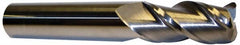 Accupro - 1" Diam 3 Flute Solid Carbide 0.02" Corner Radius End Mill - USA Tool & Supply