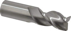 Accupro - 1", 3 Flute, Single End, Solid Carbide, 0.06" Corner Radius End Mill - 4" OAL, 40° Helix, Right Hand Flute, 1-3/4" LOC, Right Hand Cut - USA Tool & Supply