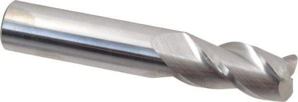 Accupro - 5/8", 3 Flute, Single End, Solid Carbide, 0.09" Corner Radius End Mill - 3-1/2" OAL, 40° Helix, Right Hand Flute, 1-1/4" LOC, Right Hand Cut - USA Tool & Supply