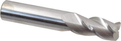 Accupro - 5/8", 3 Flute, Single End, Solid Carbide, 0.09" Corner Radius End Mill - 3-1/2" OAL, 40° Helix, Right Hand Flute, 1-1/4" LOC, Right Hand Cut - USA Tool & Supply