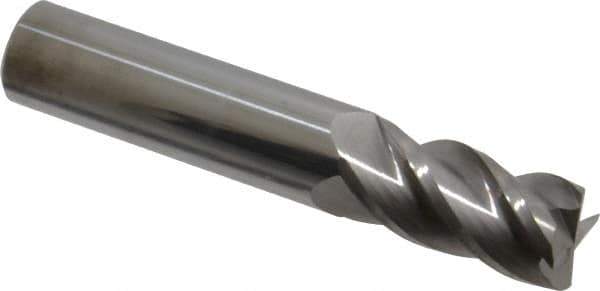 Accupro - 5/8", 4 Flute, Single End, Solid Carbide, 0.01" Corner Radius End Mill - 3-1/2" OAL, 40° Helix, Right Hand Flute, 1-1/4" LOC, Right Hand Cut - USA Tool & Supply