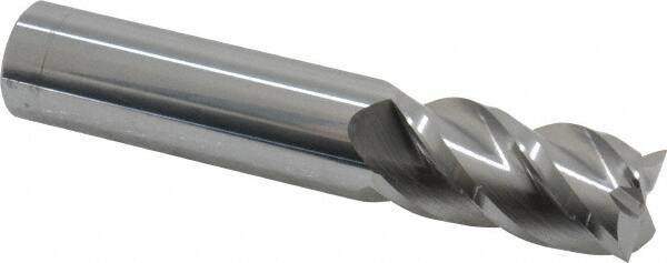 Accupro - 3/4", 4 Flute, Single End, Solid Carbide, 0.01" Corner Radius End Mill - 4" OAL, 40° Helix, Right Hand Flute, 1-1/2" LOC, Right Hand Cut - USA Tool & Supply