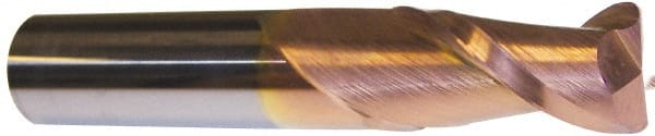 Accupro - 5/8" Diam 2 Flute Solid Carbide 0.045" Corner Radius End Mill - USA Tool & Supply
