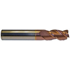 Accupro - 1" Diam 3 Flute Solid Carbide 0.015" Corner Radius End Mill - USA Tool & Supply