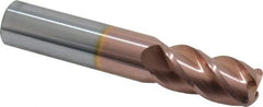 Accupro - 5/8", 4 Flute, Single End, Solid Carbide, 1/8" Corner Radius End Mill - 3-1/2" OAL, 40° Helix, Right Hand Flute, 1-1/4" LOC, Right Hand Cut - USA Tool & Supply