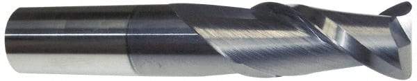 Accupro - 5/8", 2 Flute, Single End, Solid Carbide, 1/8" Corner Radius End Mill - 3-1/2" OAL, 40° Helix, Right Hand Flute, 1-1/4" LOC, Right Hand Cut - USA Tool & Supply