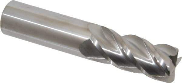Accupro - 1", 4 Flute, Single End, Solid Carbide, 0.06" Corner Radius End Mill - 5" OAL, 40° Helix, Right Hand Flute, 2-1/4" LOC, Right Hand Cut - USA Tool & Supply