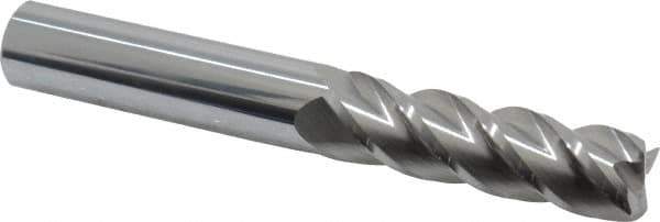 Accupro - 5/8", 4 Flute, Single End, Solid Carbide, 0.02" Corner Radius End Mill - 4-5/8" OAL, 40° Helix, Right Hand Flute, 2-1/8" LOC, Right Hand Cut - USA Tool & Supply