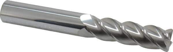 Accupro - 5/8", 4 Flute, Single End, Solid Carbide, 0.06" Corner Radius End Mill - 4-5/8" OAL, 40° Helix, Right Hand Flute, 2-1/8" LOC, Right Hand Cut - USA Tool & Supply